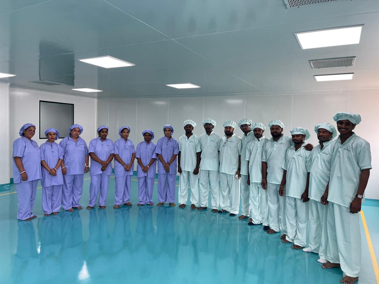 Bioanthem Devices production team in cleanroom