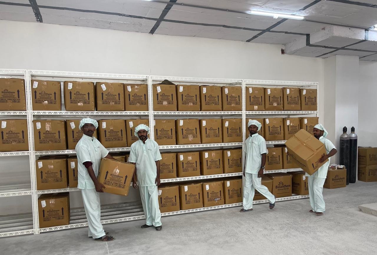 Warehouse - Bioanthem product storage and dispatch